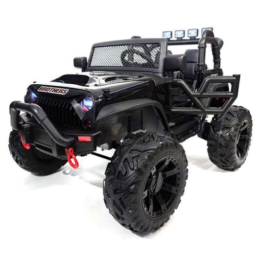 2024 Monster Jeep Style 24V Ride-On | Small 2 Seater | TV Screen | Leather Seats | Upgraded | Rubber Tires | Remote