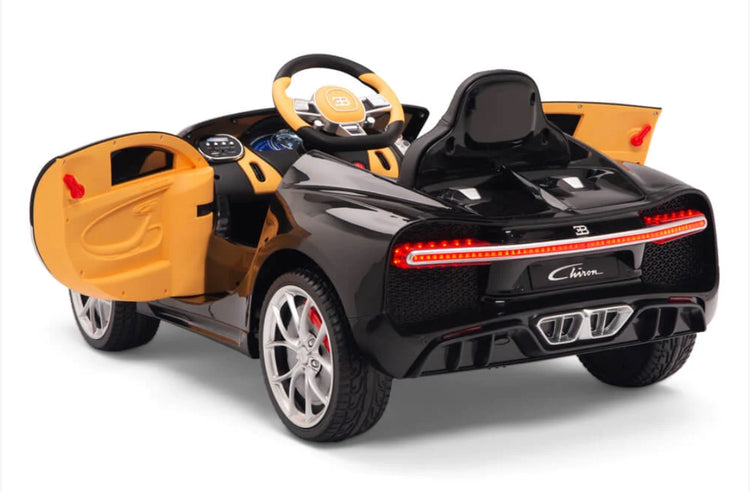 2025 Upgraded Licensed Bugatti Chiron Kids Ride On Car 1 Seater | Leather Seat | Rubber Tires | Music | Remote