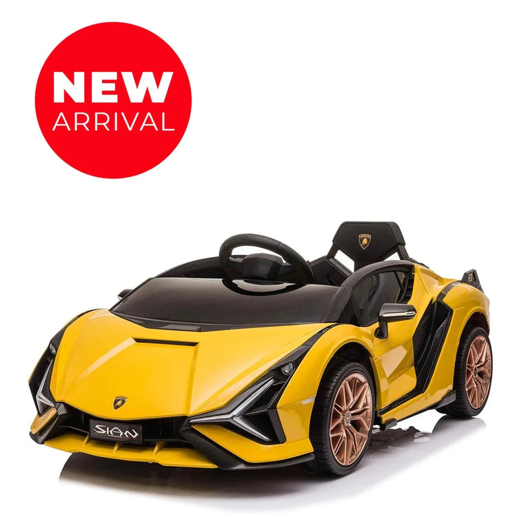 2025 Licensed Lamborghini SIAN FKP 37 | 12V Ride-On Upgraded | Bluetooth | 1 Seater | Leather Seat | Rubber Tires | Remote