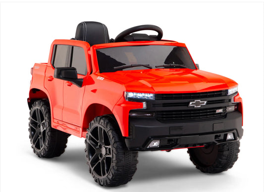 2025 Licensed Chevrolet Silverado 12V Kids Ride On Car Upgraded | 1 Seater | Leather Seat | Rubber Tires | Remote