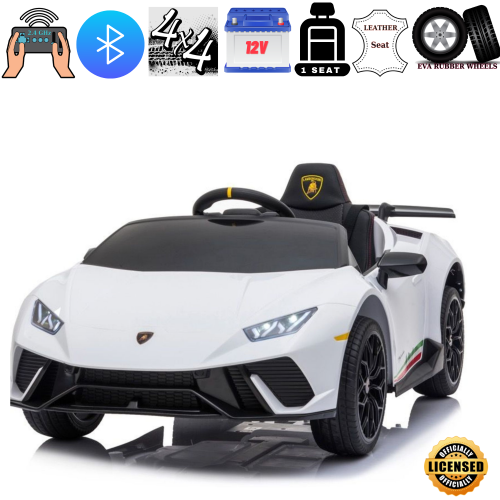 2025 Licensed Lamborghini Huracan 12V Ride On 1 Seater | Leather Seat | Rubber Tires | Remote