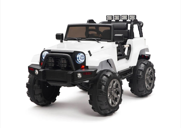 2025 Jeep Warrior Style Ride On Car 1 Seater | Huge Tires | Heavy Duty Comfy Seat | Music | Remote