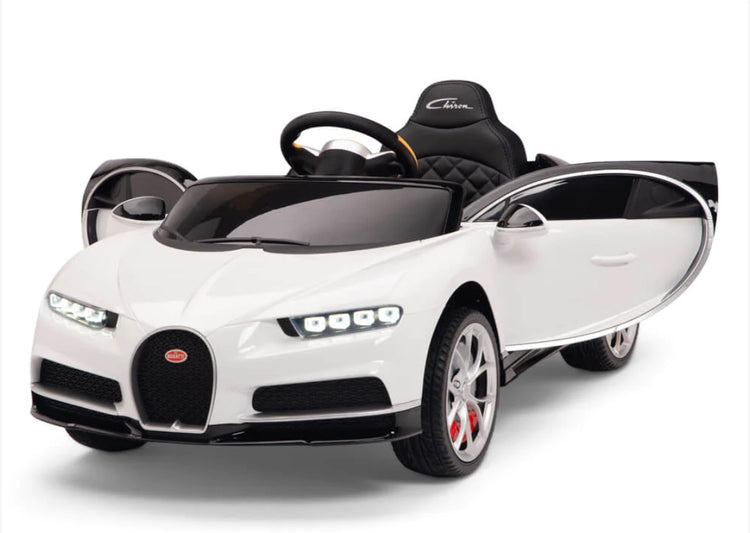2025 Upgraded Licensed Bugatti Chiron Kids Ride On Car 1 Seater | Leather Seat | Rubber Tires | Music | Remote