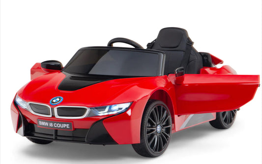 2025 Licensed 12V BMW i8 Kids Ride On Car Upgraded | 1 Seater | Leather Seat | Rubber Tires | Music | Remote