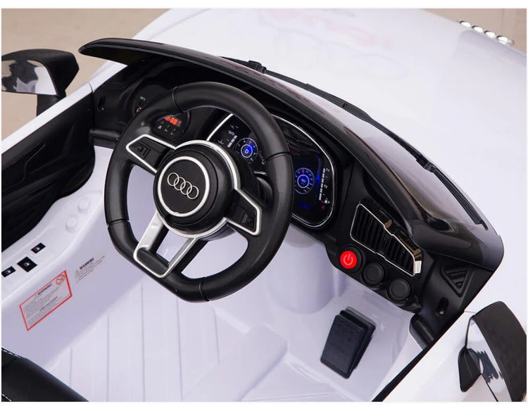 2025 Licensed Audi R8 Spyder 12V Ride On Car | 1 Seater | Upgraded Suspension | Leather Seat | Rubber Tires | Remote