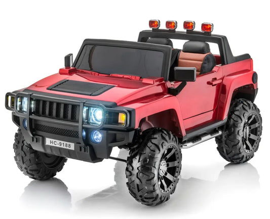 2025 Big Hummer Style Truck Ride On Car Upgraded 12V | Leather Seat | Rubber Tires | 2 Seater | 4x4 | Remote