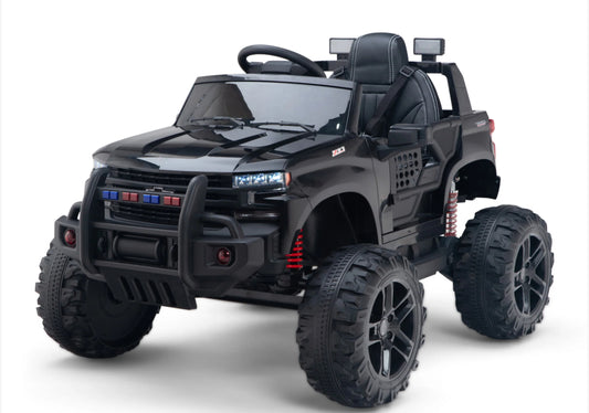 2025 Licensed Lifted 24V Chevrolet Silverado Ride On Truck | Upgraded | Leather Seat | 1 Seater | Rubber Tires | Remote