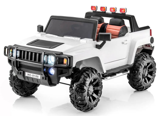 2025 Big Hummer Style Truck Ride On Car Upgraded 12V | Leather Seat | Rubber Tires | 2 Seater | 4x4 | Remote