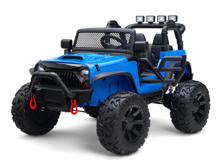 2025 Monster Jeep Style 24V Ride-On | Small 2 Seater | Leather Seats | Upgraded | Rubber Tires | Remote