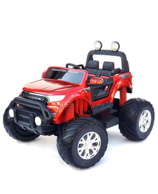 2024 Monster Truck Style Pick up 24V | 4x4 Ride-On | 2 Seater | Leather Seats | TV Screen | Rubber Tires | Pre Order | Remote