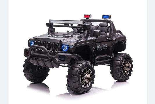 2024 Freddo Police Truck | 2 Seater | 12V Ride-On Upgraded | Leather Seats | Rubber Tires | Pre Order | Remote