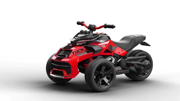 2025 New Item | 24V, 3 Wheel 2 Seater Ride on Upgraded Motorcycle | Leather Seat | Rubber Tires  | 5 Colors