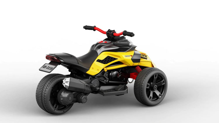 2025 New Item | 24V, 3 Wheel 2 Seater Ride on Upgraded Motorcycle | Leather Seat | Rubber Tires  | 5 Colors